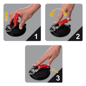 Ventuză de fixare cu inel și 2 cârlige în S - Img 2