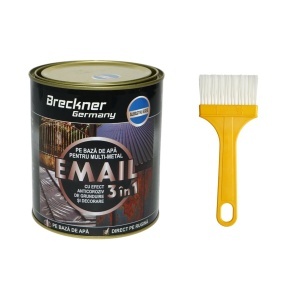 Vopsea email anticoroziva 3 in 1 albastru egee pentru metal 750g, direct pe rugina, pe baza de apa Breckner Germany