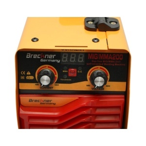 Aparat de sudura invertor 2 in 1 MIG/MMA fara gaz 200A, 220V, afisaj digital, sudare cu electrozi, rola sarma Flux Core E71T-GS inclusa Breckner Germany - Img 11
