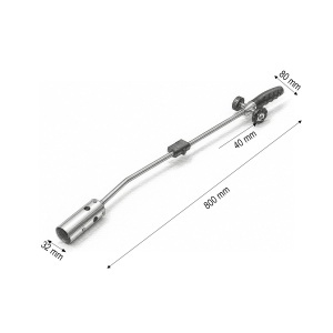 Arzator de gradina pentru buruieni 800mm, rotire 360 grade, aprindere piezo, flacara reglabila 1300°C - Img 4