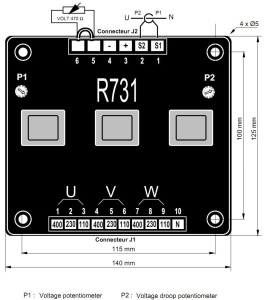 AVR Generator Leroy Somer R 731 - Img 3