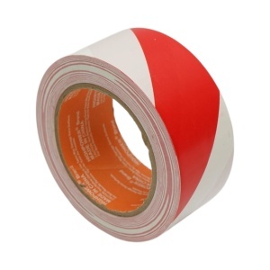 Banda adeziva de avertizare si marcare podea PVC rosu-alb 48mm x 33m HighPower - Img 7