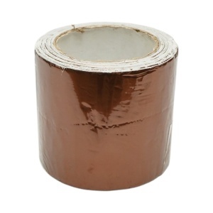 Banda butilica hidroizolanta autoadeziva 100mm x 5m cu folie de aluminiu maro RAL8003 Breckner Germany - Img 3