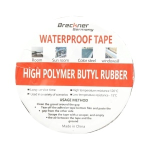 Banda butilica hidroizolanta autoadeziva 200mm x 5m cu folie de aluminiu maro RAL8003 Breckner Germany - Img 6