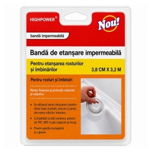 Banda etansare cada si chiuveta impermeabila autoadeziva 38mm x 3.2m HighPower - Img 8