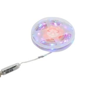 Banda LED smart decorativa 2W/m 5V cu telecomanda, control muzical, bluetooth, aplicatie USB, 10m RGB+IC IP68 Breckner Germany - Img 3
