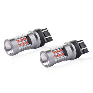 BEC LED CANBUS 24SMD 3030 T20 7443 WR21/5W rosu 12/24V - Img 2