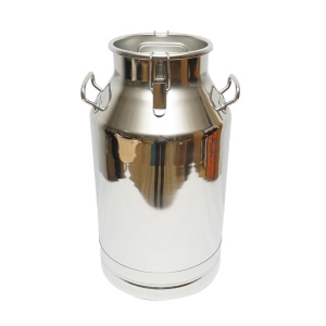 Bidon de inox pentru lapte cu capac 40L aparat de muls vaci Breckner Germany