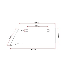 Brazdar plug PP2 sormaitat 410x320x130mm cu 2 gauri de prindere 12mm Made in Ucraina - Img 4