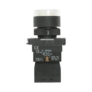 Buton indicator LED alb cu rezistenta integrata 1NO, 220V, LAY5 Breckner Germany - Img 5