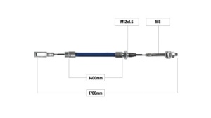 Cablu frana ochet filet M8 1400/1700mm , AL-KO , KNOTT , PEITZ