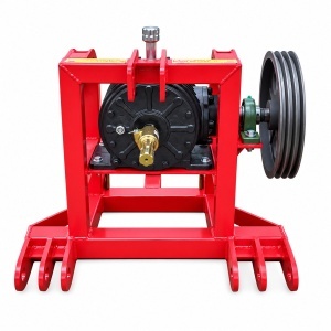 Cadru metalic pompa apa centrifuga WK88 cu suport motor, reductor, transmisie pe curea, prindere in 3 puncte si cardan inclus - Img 8