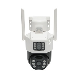Camera supraveghere lentila duala 2x2MP, WIFI rotativa cu panou solar 7W, PTZ, 1080P, senzor miscare, night vision, aplicatie V380 Pro - Img 3