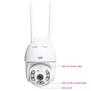 Camera supraveghere video PNI IP65 live PTZ 5MP, GSM 4G, slot card micro SD, detectie miscare, detectie silueta umana, de exterior IP66, LED-uri IR si LED-uri albe - Img 7