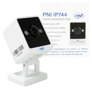 Camera supraveghere video PNI IP744 4MP cu IP, detectie miscare, audio bidirectional, slot card micro SD, unghi larg, control din aplicatie, imagine color pe timp de noapte, interior si exterior - Img 2