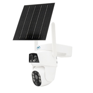 Camera supraveghere video PNI IP794 cu Wi-Fi, PTZ, dual lens 2MP + 2MP, panou solar 5.5W, acumulator bloc 8000mAh - Img 2