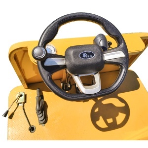 Carucior electric platforma cu 2 banchete pentru transport marfa 800W, 48V, 2.5x1.25m sarcina maxima 800Kg THOR - Img 4