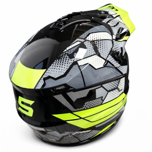 Casca ATV / Enduro SNON L (gri+verde) - Img 3