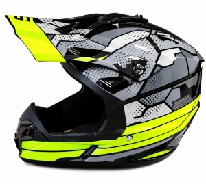 Casca ATV / Enduro SNON XL (gri+verde)