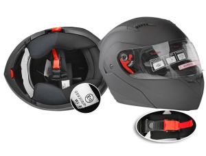 Casca moto modulabila neagra "L" - Img 3