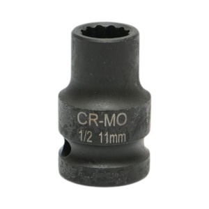 Cheie tubulara de impact bihexagonala 11mm, 38mm, patrat 1/2 inch Cr-Mo Breckner Germany