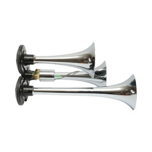 Claxon 3 trompete pentru compresor aer 12/24V - Img 2