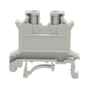 Clema de sir pe sina DIN 2.5mm² 24A 690V gri UK2.5B Longroad