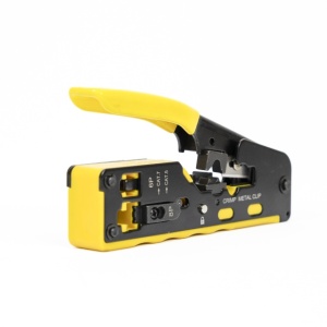 Cleste PNI SR7, pentru taiat-dezizolat cablu si sertizat mufe RJ12, RJ45 CAT5, CAT6, CAT7, galben - Img 5