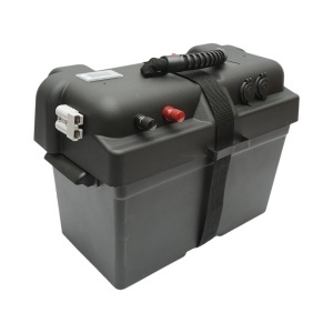 Cutie baterie auto 12V cu voltmetru DC 6-30V, intrerupator alimentare 100A, priza bricheta, afisaj LCD, 2xUSB 360x180x235mm - Img 5