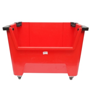 Cutie plastic depozitare cu roti 545x345x395mm rosie