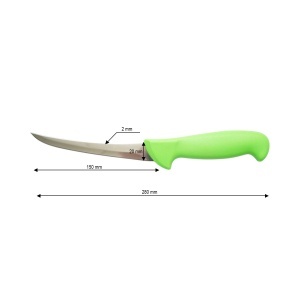Cutit dezosat curbat profesional 15cm, lama otel 5Cr15MoV, maner Nylon verde Breckner Germany - Img 4
