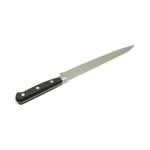Cutit feliat profesional 25cm, lama alveolata otel 5Cr15MoV, maner ABS negru Breckner Germany - Img 5