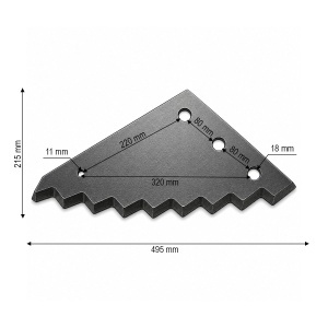 Cutit malaxor furaje Strautmann Verti Mix, Sherpa 495x215x8mm cod OEM 527527104, 60903500N - Img 3