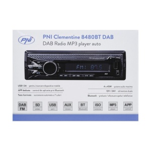 DAB si RDS radio MP3 player auto PNI Clementine 8480BT 4x45w, 12/24V, 1 DIN, cu SD, USB, AUX, RCA, Bluetooth si USB 1.5A pentru incarcare telefon - Img 3