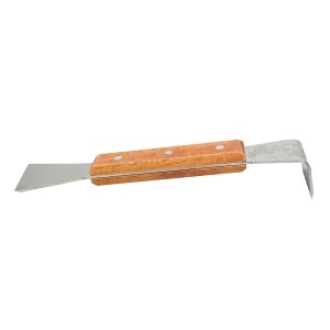 Dalta apicola din inox tip L cu maner din lemn 200x45mm - Img 2