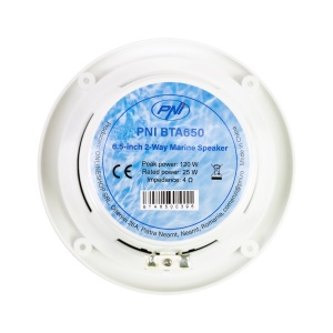 Difuzoare coaxiale pentru barci PNI BTA650 120W, 16.5 cm, set 2 buc - Img 5