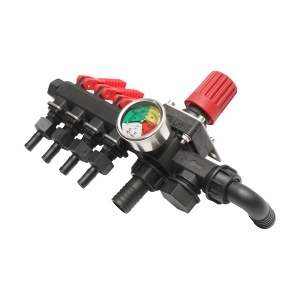Distribuitor cu 4 cai si manometru cu glicerina pentru erbicidator (compatibil model polonez) - Img 3