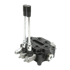 Distribuitor hidraulic cu 2 manete 150 Bar, debit 80L/min M22x1.5mm pentru Tractor Forestier si Graifer - Img 4