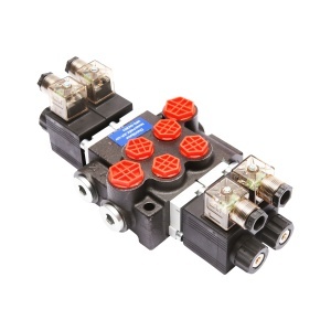 Distribuitor hidraulic P40 electromagnetic cu 2 cai, 12V Breckner Germany - Img 2