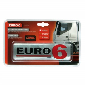 Emblema 3D cromata EURO 6-170x50 mm - Img 2