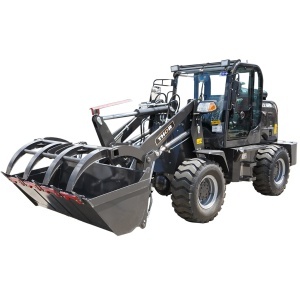 Incarcator frontal articulat WOLA 1T, 4x4, motor diesel 57CP, cupa cu gheara 0.8 m³ THOR