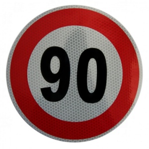 Indicator limitare viteza autocolant 90 km/ora