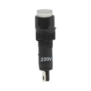 Indicator semnalizare industrial LED alb 220V Ø 8mm Breckner Germany