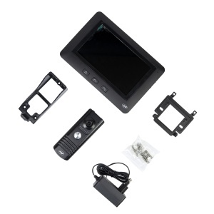 Interfon video PNI DF930 cu 1 monitor, ecran LCD 7 inch, 800x480, iesire yala electromagnetica, negru - Img 3