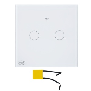 Intrerupator inteligent cu touch PNI SafeHome PT202L WiFi, 10A, control prin aplicatia Tuya Smart, compatibil cu Alexa si Google Assistant - Live Wire, fara nul - Img 5