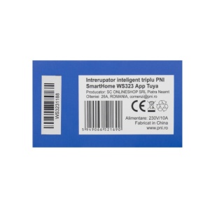 Intrerupator inteligent triplu PNI SmartHome WS323 pentru control lumini prin internet compatibil cu APP TuyaSmart - Img 6