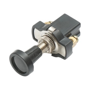 Intrerupator scurt 12V/5A pull switch ON/OFF cu piulita prindere metalica - Img 3