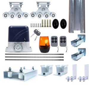 Kit complet automatizare porti autoportante PNI AP800D, motor, roti, fotocelule, telecomanda, lampa, 6 metri cremaliera, 3x2 m sina pentru o deschidere utila de 4-5m, 230V, 1100 N si 800KG poarta culi - Img 22