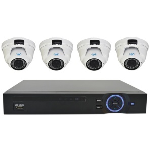 Kit supraveghere video PNI House - NVR 16CH 1080P si 4 camere PNI IP2DOME 1080P varifocale