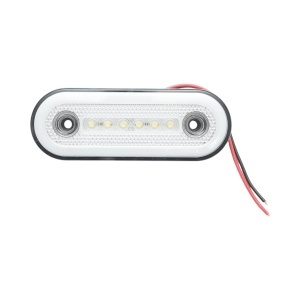 Lampa gabarit laterala ovala LED NEON 12V-24V alba 24 LED-uri 115x44x16mm Breckner Germany